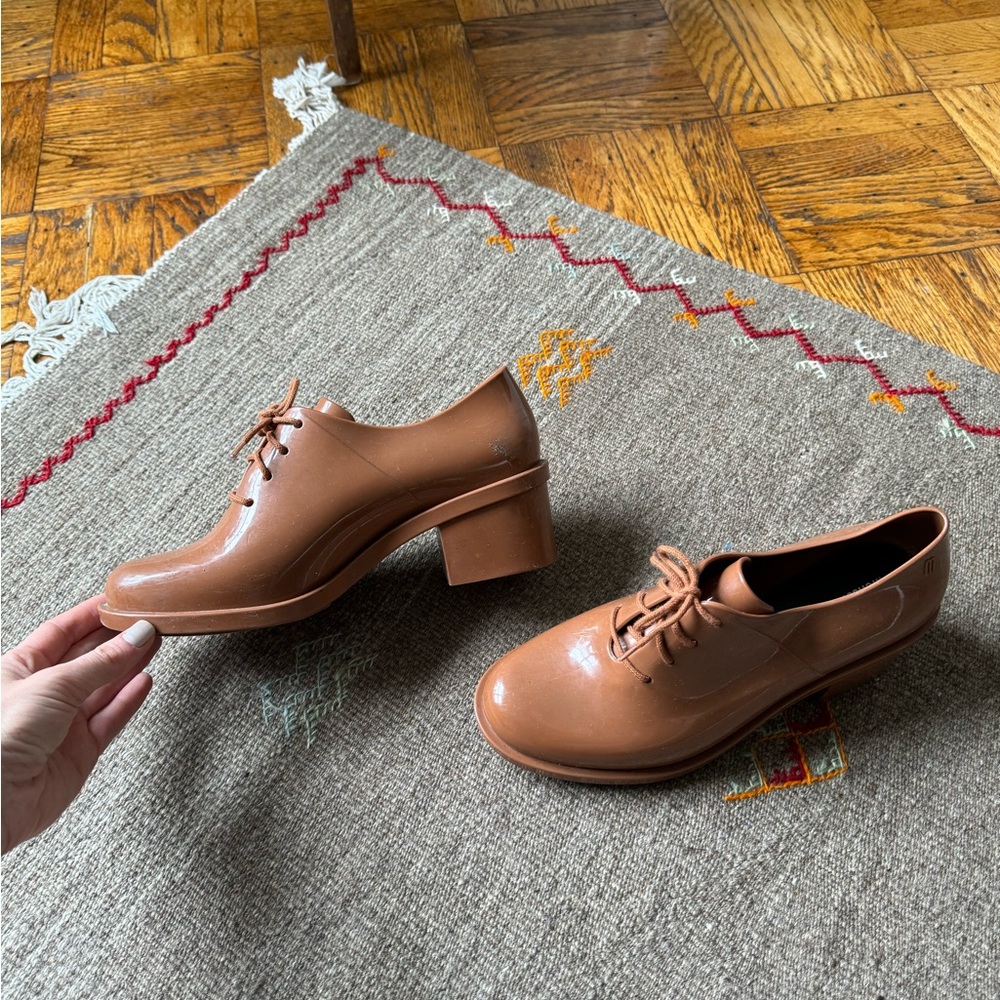 Melissa heeled brown shoes in great condition!